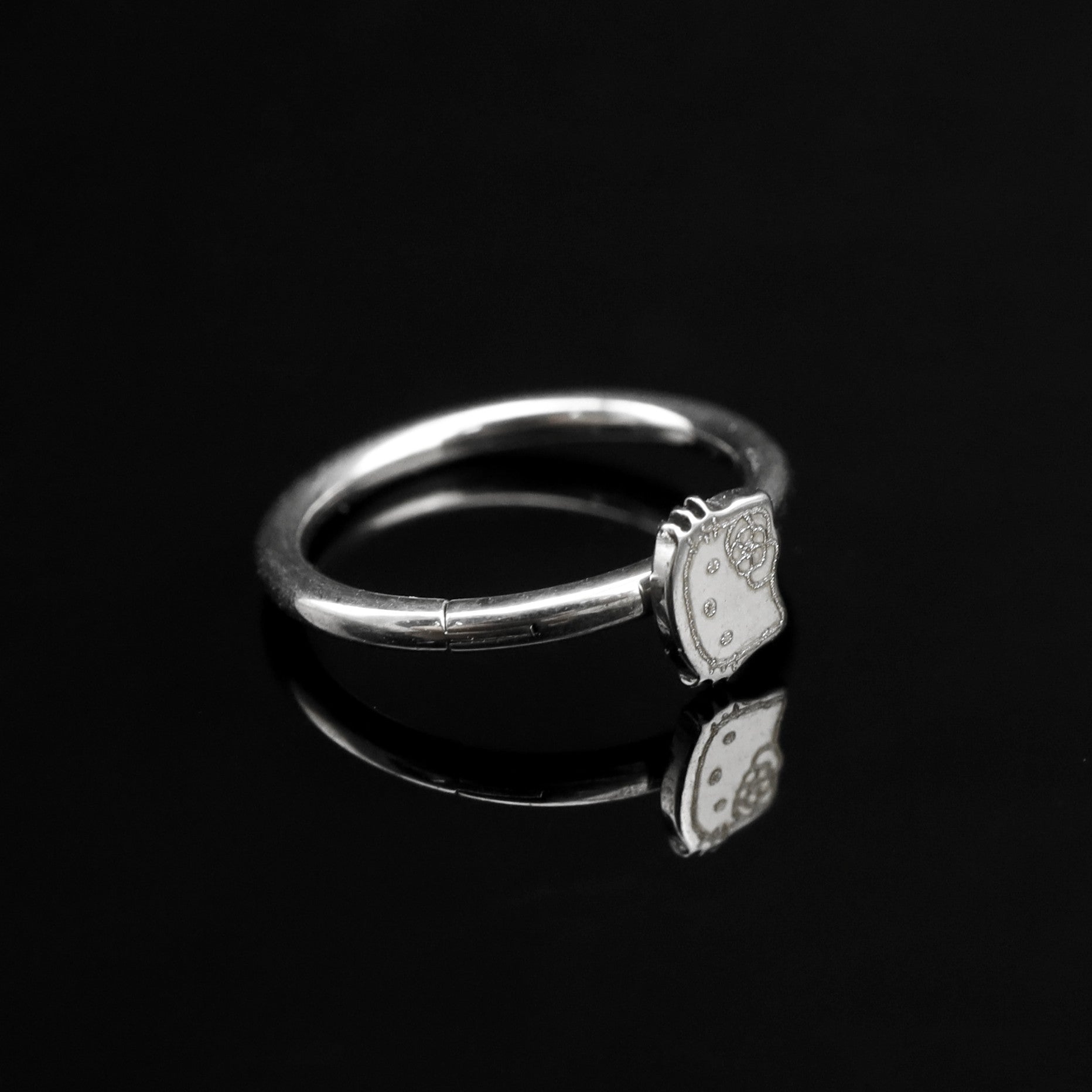 Paws & Purrs - Hello Kitty Stainless Steel Segment Hoop - Paws & Purrs - Hello Kitty Stainless Steel Segment Hoop - 8mm by CRUXJEWELRY