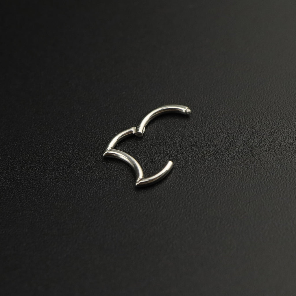 Moon Stainless Steel Segment Hoop - Moon Stainless Steel Segment Hoop - Default Title by CRUXJEWELRY