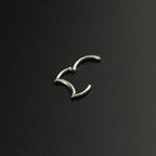 Moon Stainless Steel Segment Hoop - Moon Stainless Steel Segment Hoop - Default Title by CRUXJEWELRY