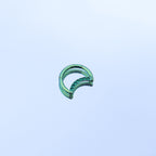 16G Moon CZ Titanium Segment Hoop - 16G Moon CZ Titanium Segment Hoop - Green / 8mm by CRUXJEWELRY
