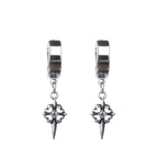 Gothic CZ Cross Stainless Steel Earrings - Gothic CZ Cross Stainless Steel Earrings - Set by CRUXJEWELRY