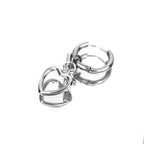 Minimalist Heart Pendant Stainless Steel Earrings - Minimalist Heart Pendant Stainless Steel Earrings - Single by CRUXJEWELRY