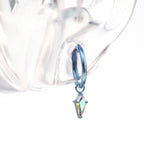 Rhombic CZ Pendant Titanium Segment Hoop - Rhombic CZ Pendant Titanium Segment Hoop - Pink-Purple Gradient / 6mm by CRUXJEWELRY