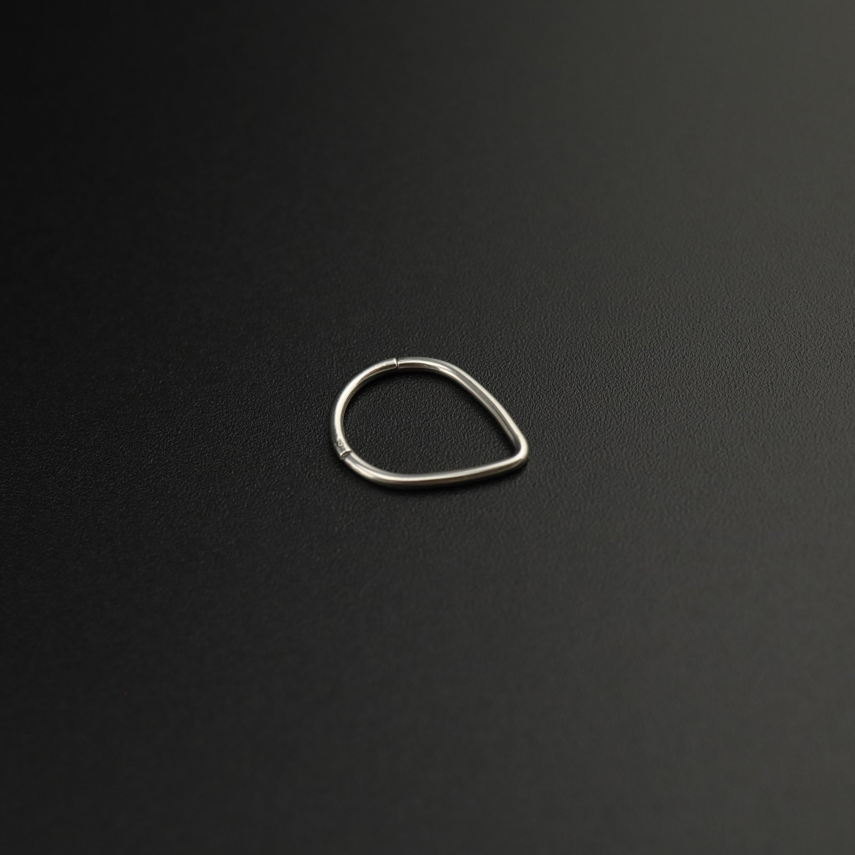 Teardrop Basic stainless steel Segment Hoop - Teardrop Basic stainless steel Segment Hoop - Default Title by CRUXJEWELRY