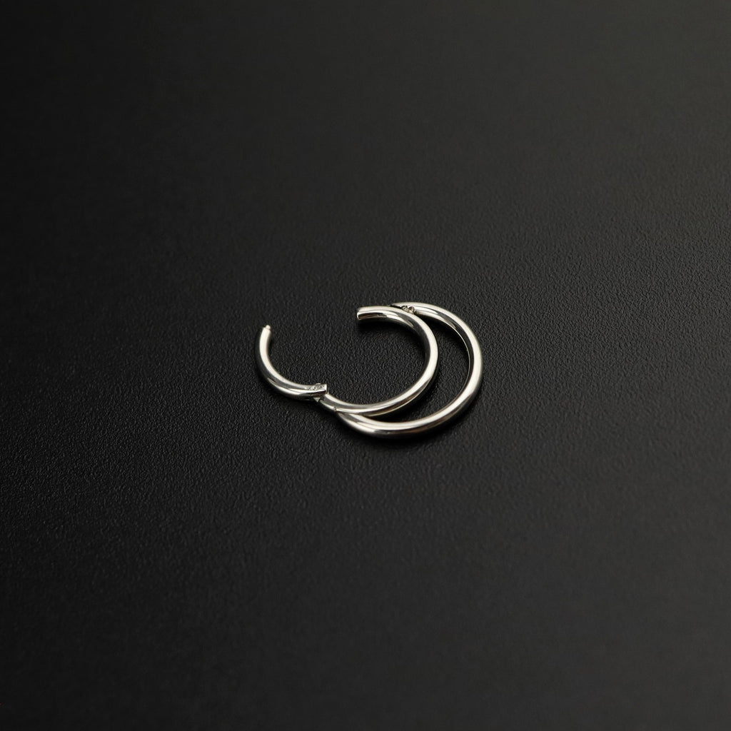 16G Moon stainless steel Segment Hoop - 16G Moon stainless steel Segment Hoop - Default Title by CRUXJEWELRY