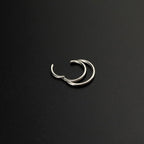 16G Moon stainless steel Segment Hoop - 16G Moon stainless steel Segment Hoop - Default Title by CRUXJEWELRY
