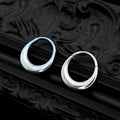 16G Crescent Arc Titanium Clicker - 16G Crescent Arc Titanium Clicker - Sliver / 8mm by CRUXJEWELRY