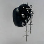 The "Dark Necromancer" Gothic Ear Stack Set - Skulls, Crosses & Tentacle Earrings Sets