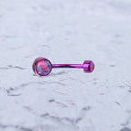 Opal internally threaded Titanium Belly Ring - Opal internally threaded Titanium Belly Ring - Violet Purple by CRUXJEWELRY