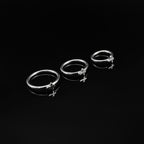 Gothic Cross Stainless Steel Segment Hoop - Gothic Cross Stainless Steel Segment Hoop - 8 mm by CRUXJEWELRY