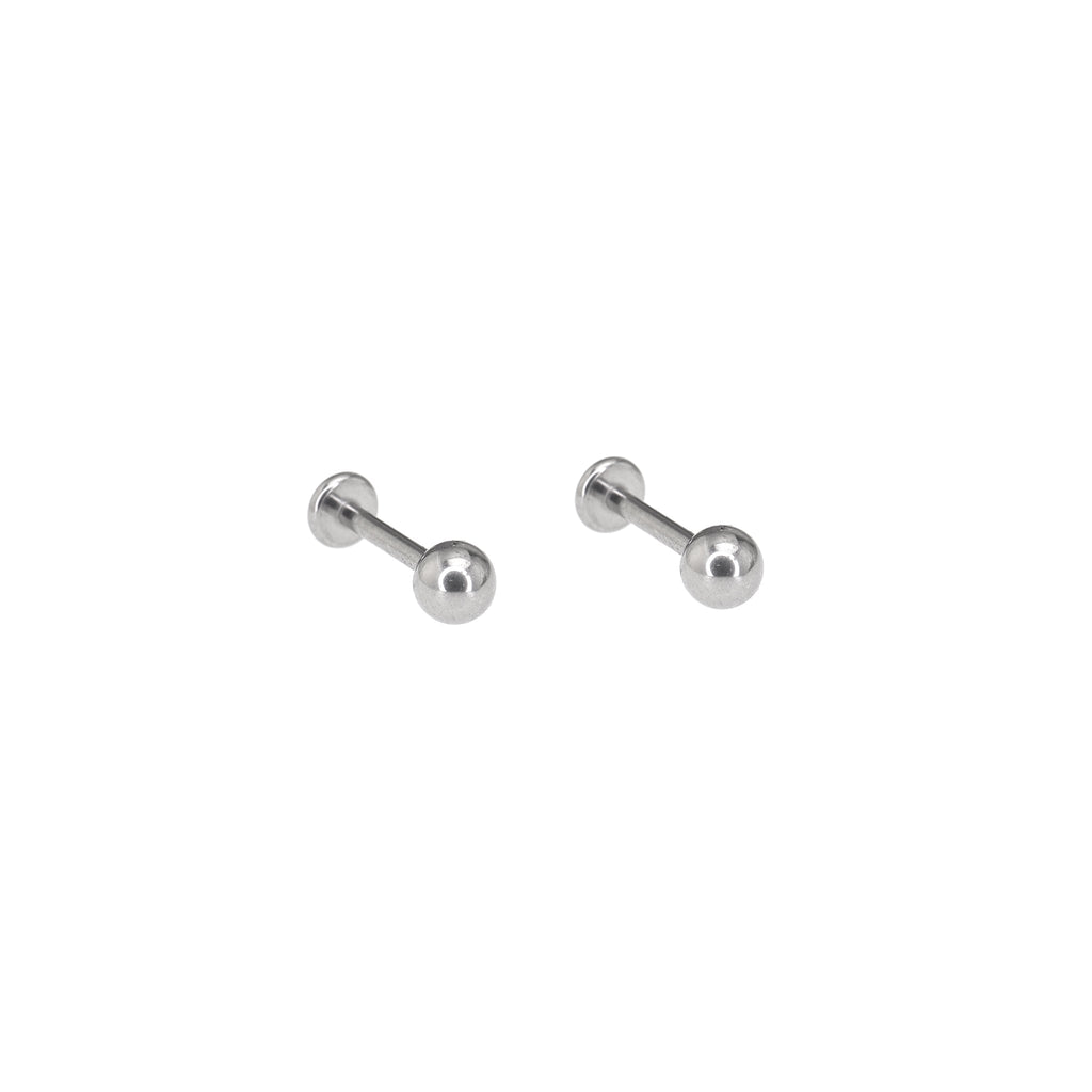 18G Basic Internally Threaded Titanium Labret Stud - 18G Basic Internally Threaded Titanium Labret Stud - 3mm / 6mm by CRUXJEWELRY