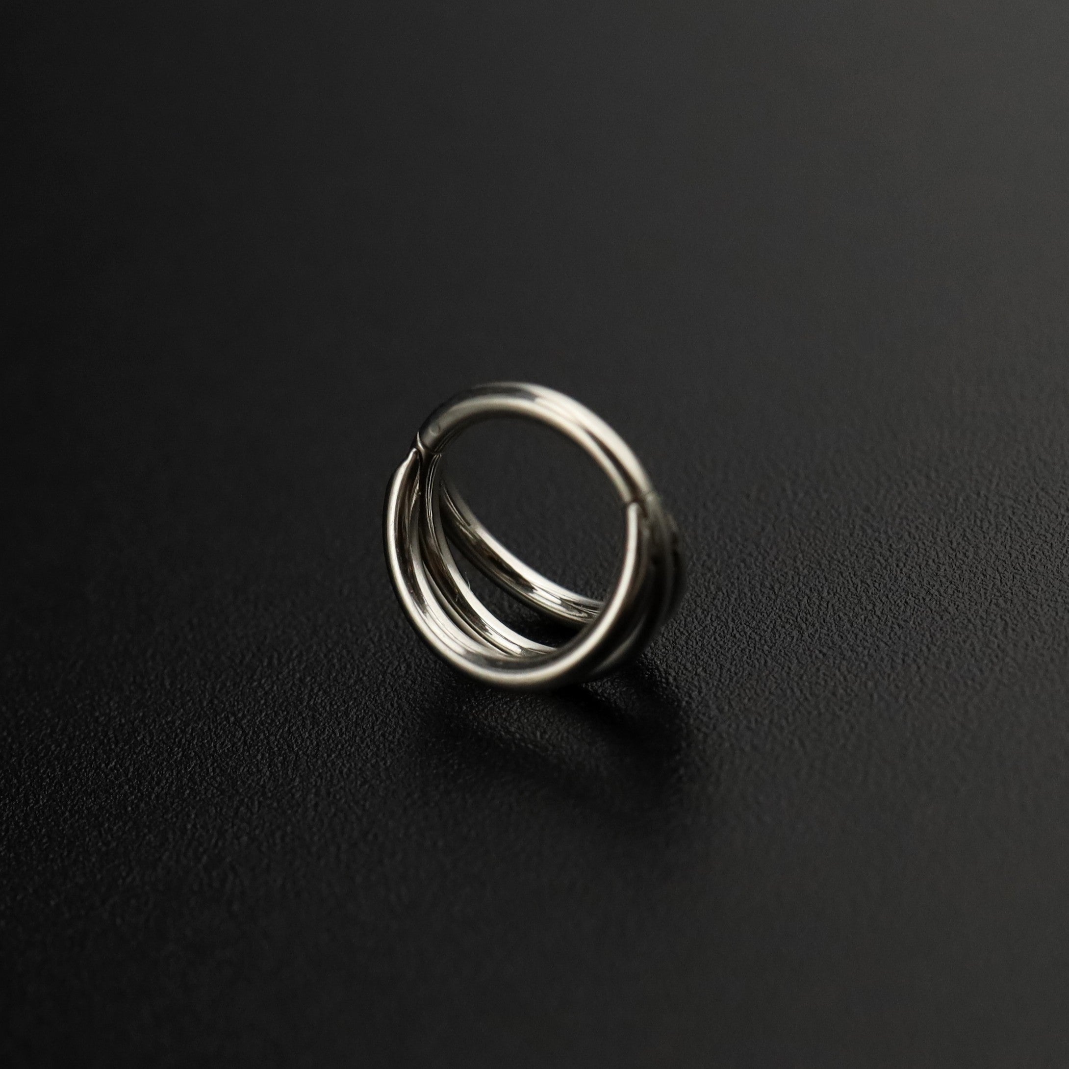 Triple Layer Hinged Segment Cartilage Ring - Triple Layer Hinged Segment Cartilage Ring - Default Title by CRUXJEWELRY