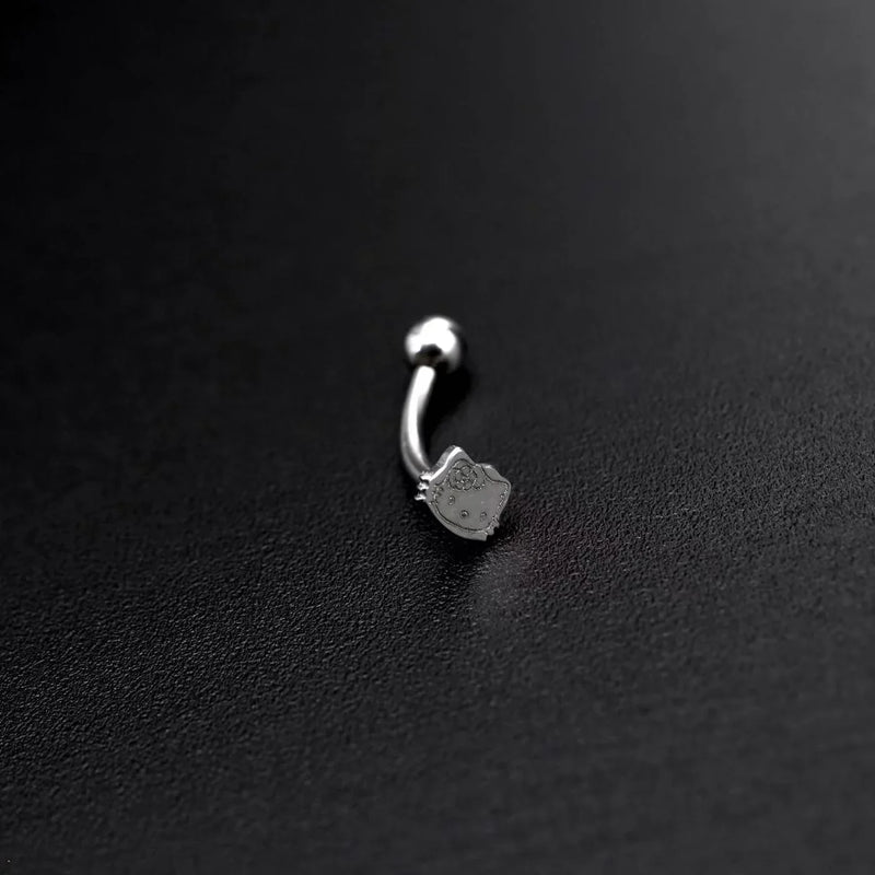 Paws & Purrs - Hello Kitty Externally Threaded Stainless Steel EyeBrow Studs - Paws & Purrs - Hello Kitty Externally Threaded Stainless Steel EyeBrow Studs - 6mm by CRUXJEWELRY