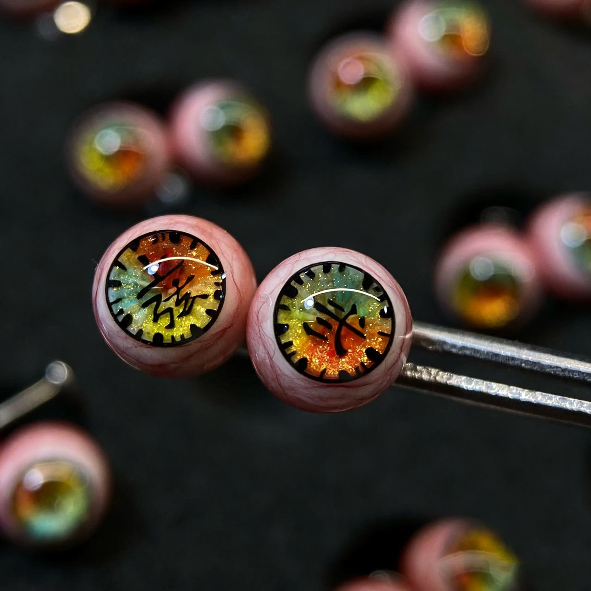 Cthulhu Eye - Demon Slayer Upper Rank Two- Dōma Ear/Lip/Tongue Studs - Cthulhu Eye - Demon Slayer Upper Rank Two- Dōma Ear/Lip/Tongue Studs - Upper Rank ( 1PCS x 上弦 ) / Flat-Back / 4mm by CRUXJEWELRY