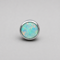 Titanium Fire Opal Bezel Piercing Top