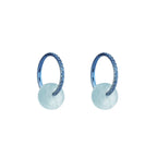 Eastern Aesthetics - Sky Blue Dangle Jade Titanium Earrings - Eastern Aesthetics - Sky Blue Dangle Jade Titanium Earrings - Pair of Blue / 8mm by CRUXJEWELRY