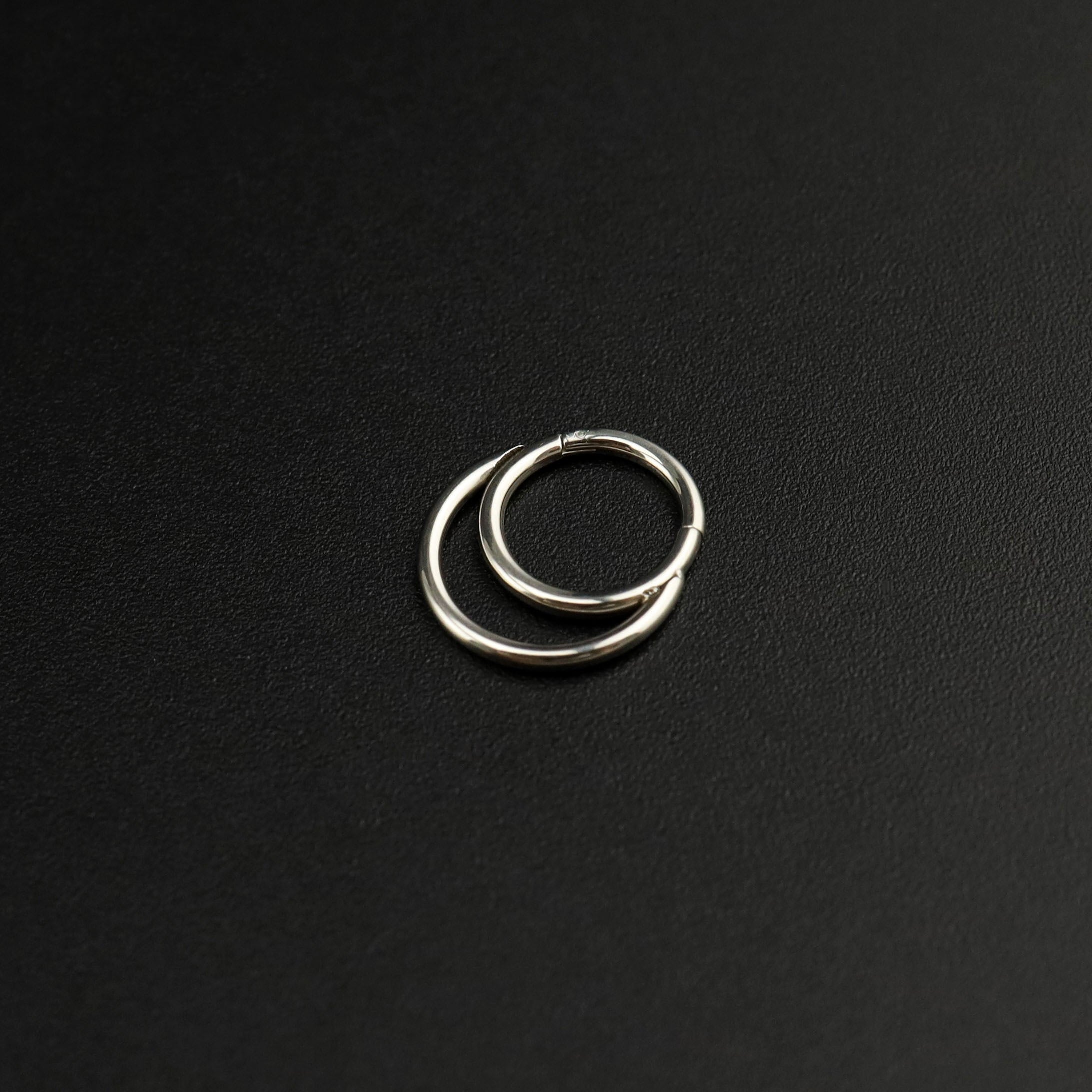 16G Moon stainless steel Segment Hoop - 16G Moon stainless steel Segment Hoop - Default Title by CRUXJEWELRY