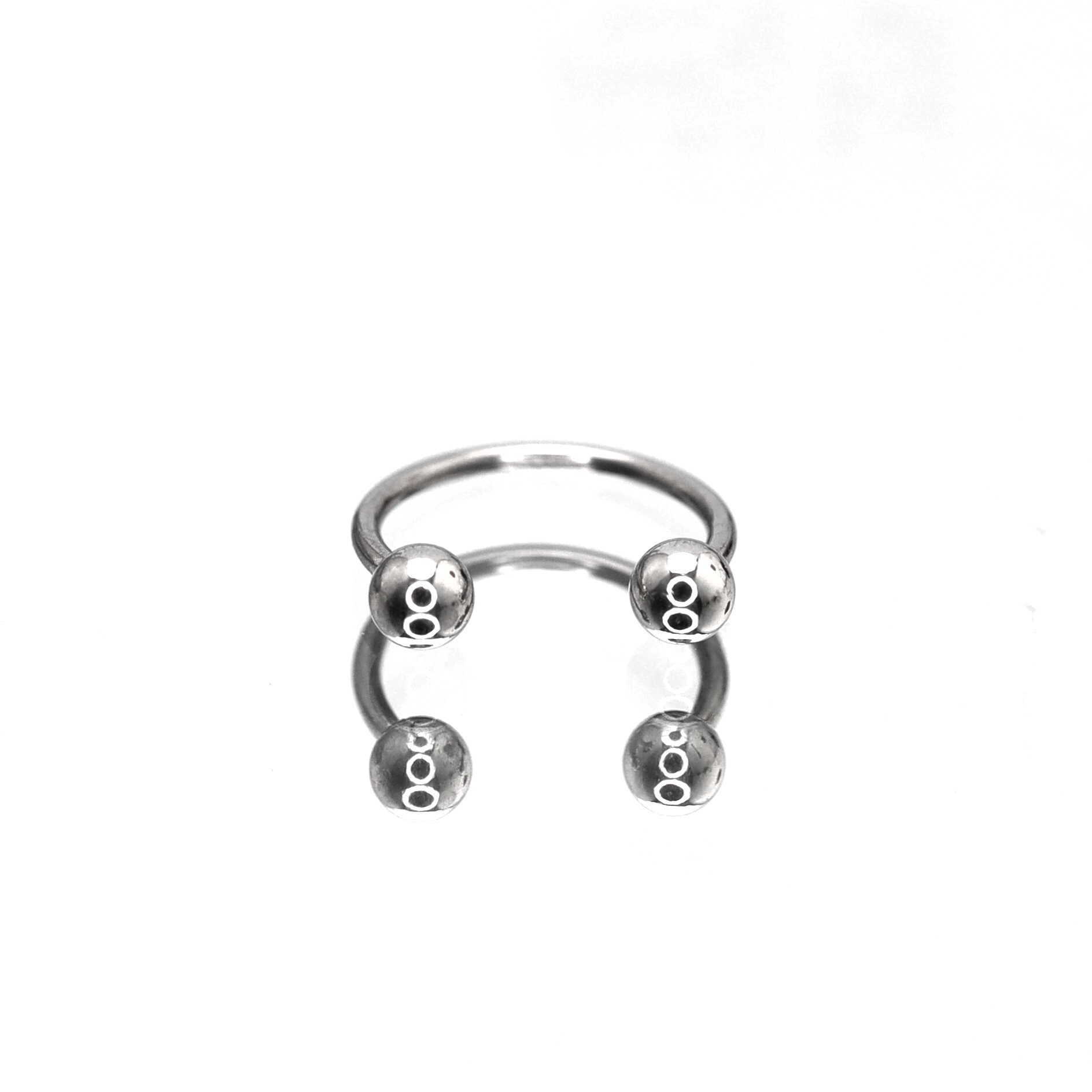 Surgical Steel Spike & Ball Rings - Surgical Steel Spike & Ball Rings - Sliver / Spike / 8mm by CRUXJEWELRY