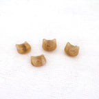 Resin Little Cat Face Tongue stud - Resin Little Cat Face Tongue stud - Deep Brown / 12mm / 1.2mm/16G by CRUXJEWELRY