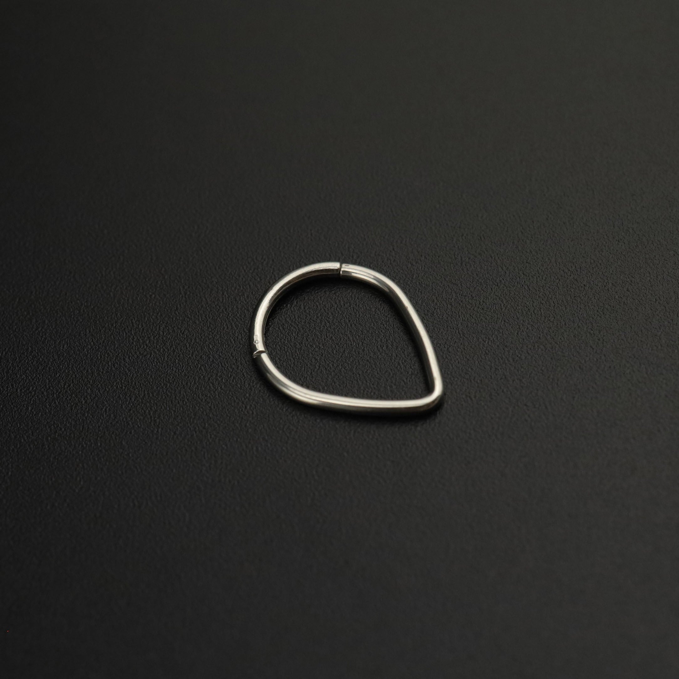 Teardrop Basic stainless steel Segment Hoop - Teardrop Basic stainless steel Segment Hoop - Default Title by CRUXJEWELRY