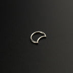 Moon Stainless Steel Segment Hoop - Moon Stainless Steel Segment Hoop - Default Title by CRUXJEWELRY