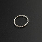 16G Twisted Rope Stainless Steel Segment Hoop - 16G Twisted Rope Stainless Steel Segment Hoop - Default Title by CRUXJEWELRY
