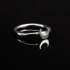 Little Moon Stainless Steel Segment Hoop - Little Moon Stainless Steel Segment Hoop - 8mm by CRUXJEWELRY