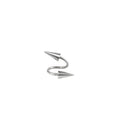 S-Shaped Spike Externally Threaded Stainless Steel Lip Ring - S-Shaped Spike Externally Threaded Stainless Steel Lip Ring - 8mm by CRUXJEWELRY
