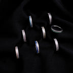 16G Double Layer CZ Titanium Segment Hoop - 16G Double Layer CZ Titanium Segment Hoop - Radiant White by CRUXJEWELRY