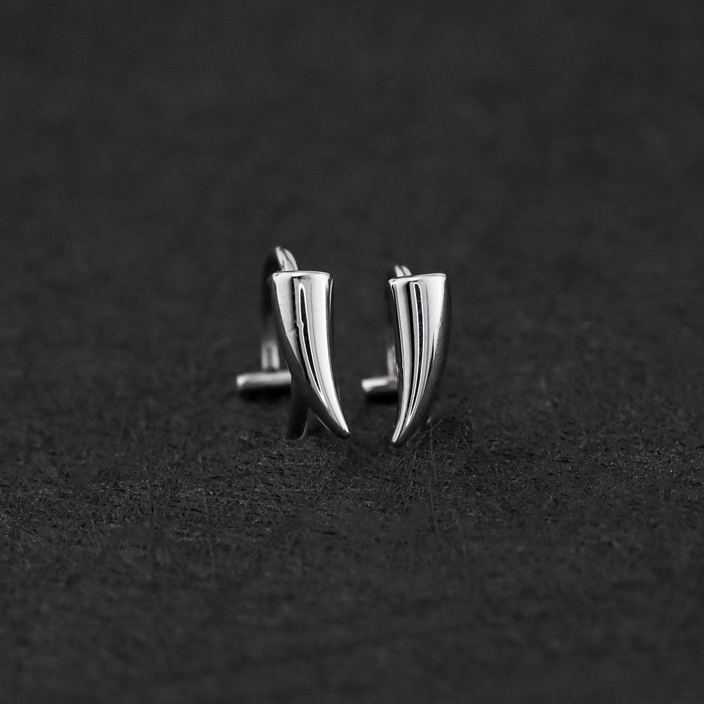 CRUX - Pair Of Vampire Fang Gothic Hoop - CRUX - Pair Of Vampire Fang Gothic Hoop - 8mm by CRUXJEWELRY