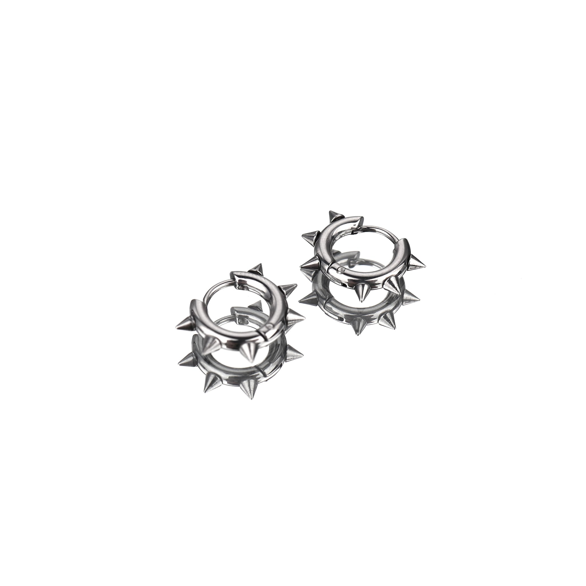Six Small Spike Stainless Steel Earrings - Six Small Spike Stainless Steel Earrings - Single by CRUXJEWELRY