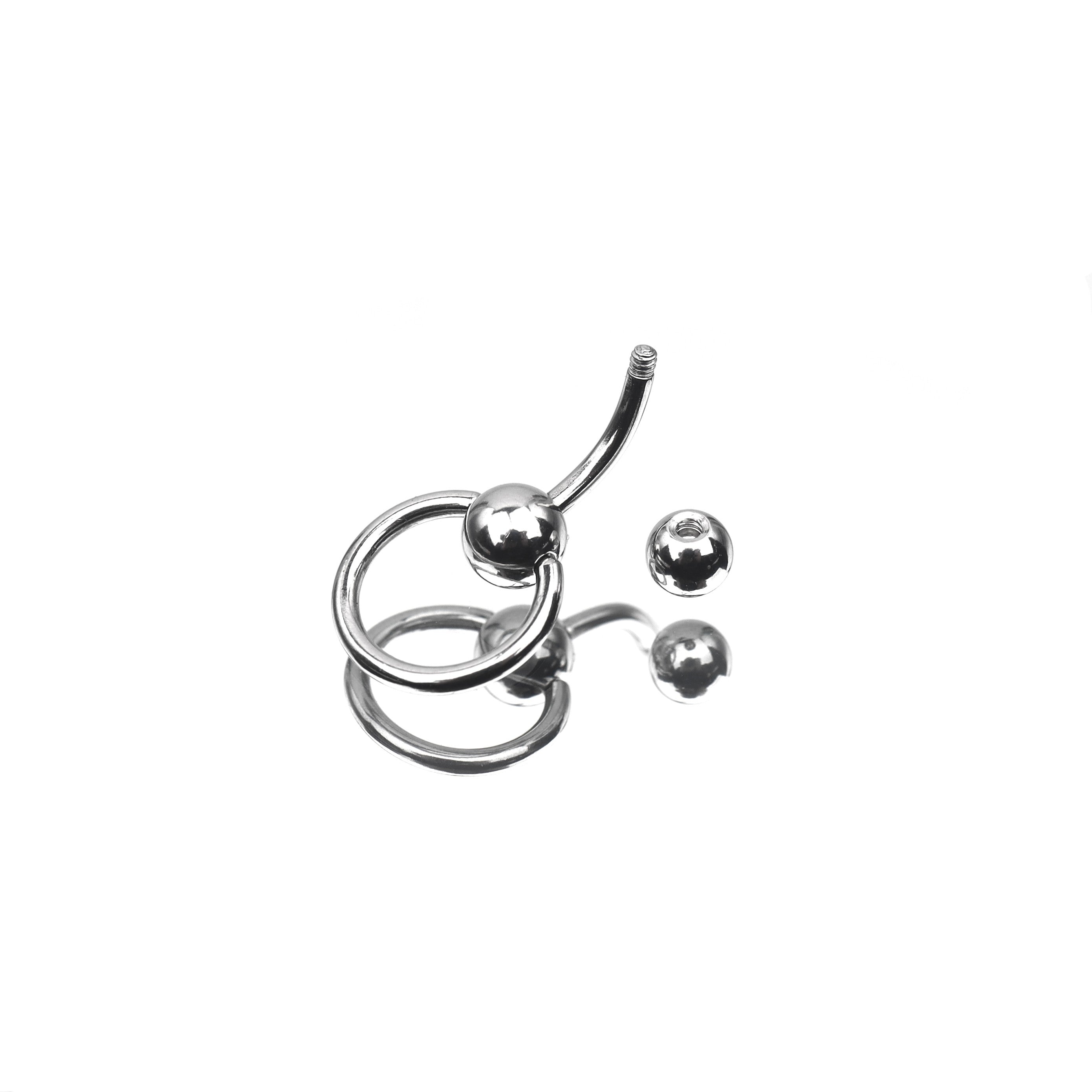 Spinning Ball stainless steel Belly Ring - Spinning Ball stainless steel Belly Ring - 1.2mm/16G / 6mm by CRUXJEWELRY