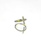 Cross CZ Titanium Clicker Nose Hoop - Cross CZ Titanium Clicker Nose Hoop - Gold / 8mm by CRUXJEWELRY