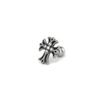 PAIR OF 16G CZ Chrome Hearts Style Cross Stainless Steel Ear Studs - PAIR OF 16G CZ Chrome Hearts Style Cross Stainless Steel Ear Studs - Pair of White by CRUXJEWELRY