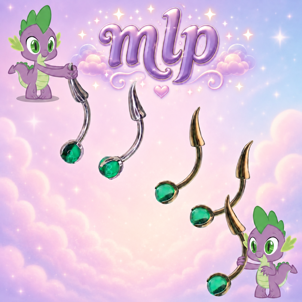 Boucle d'oreille/labret My Little Pony Rainbow Star 