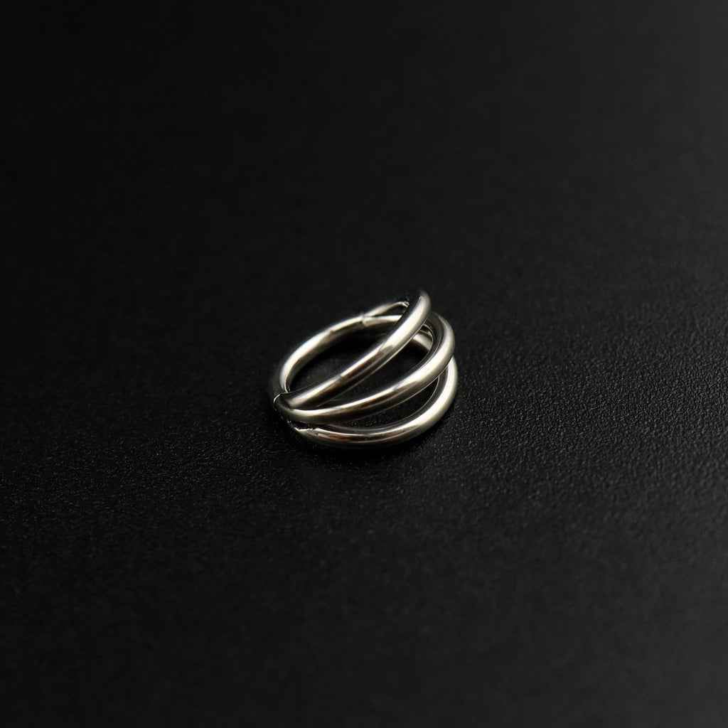 Triple Layer Hinged Segment Cartilage Ring - Triple Layer Hinged Segment Cartilage Ring - Default Title by CRUXJEWELRY