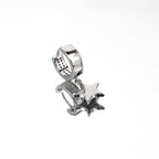 Pendant Pentagram CZ Stainless Steel Earrings - Pendant Pentagram CZ Stainless Steel Earrings - Single by CRUXJEWELRY