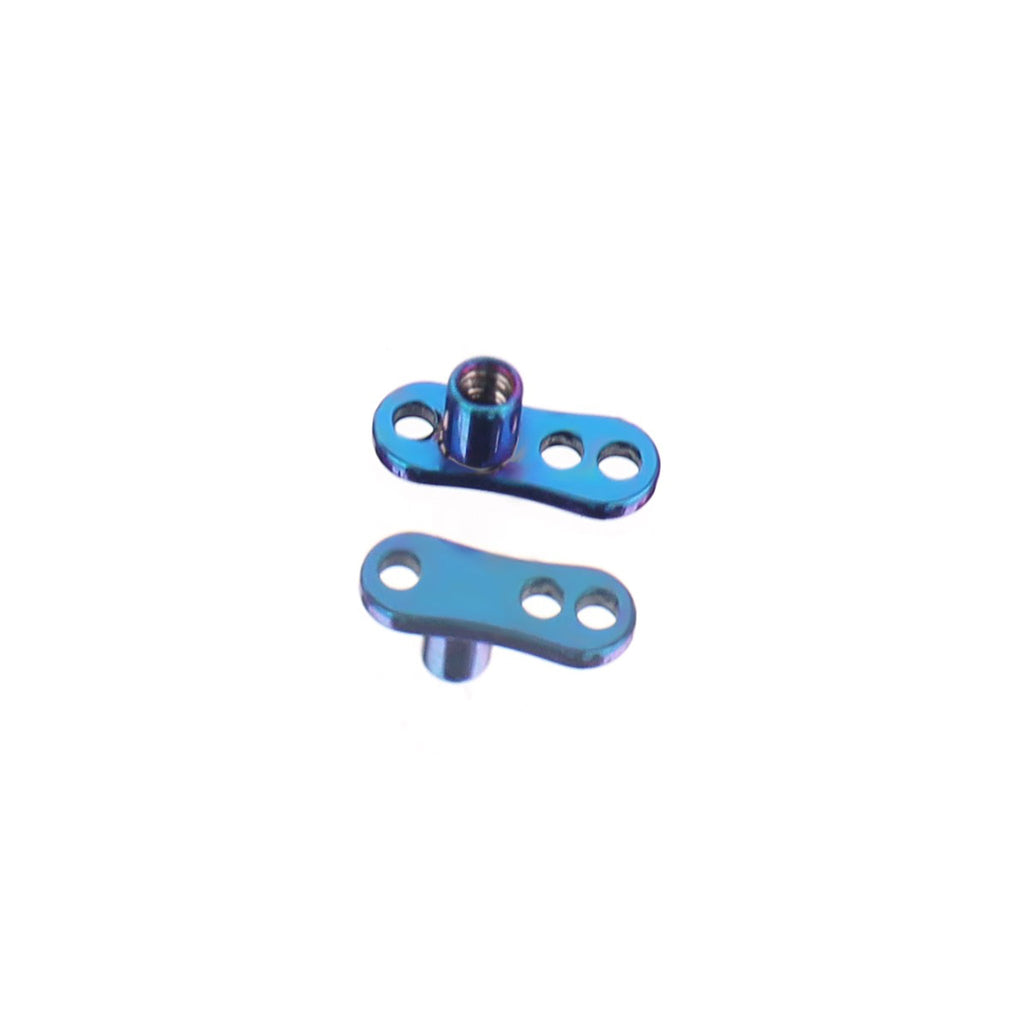 ASTM F136 Titanium Microdermal Anchor Base - ASTM F136 Titanium Microdermal Anchor Base - Strip / Blue by CRUXJEWELRY