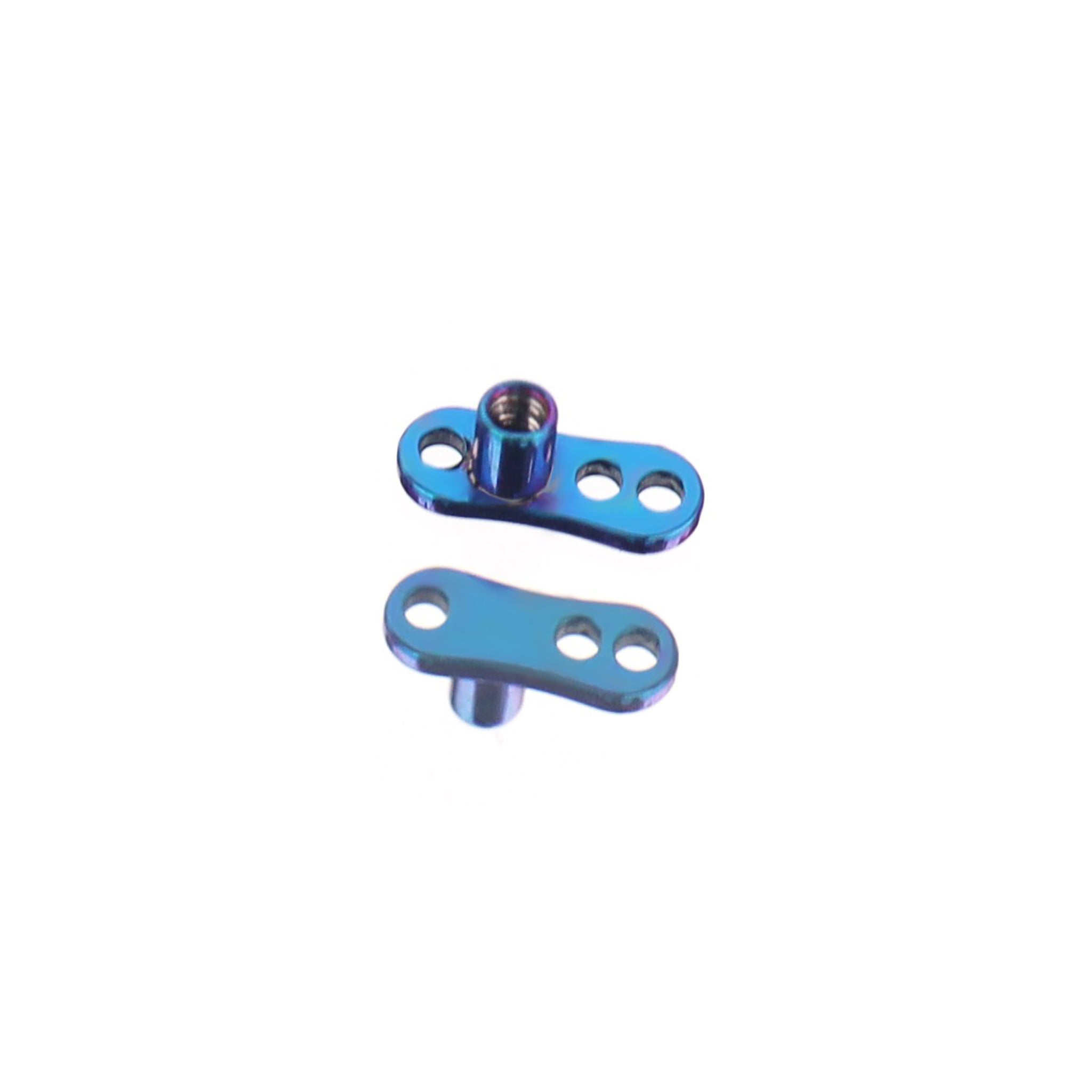 ASTM F136 Titanium Microdermal Anchor Base - ASTM F136 Titanium Microdermal Anchor Base - Strip / Blue by CRUXJEWELRY