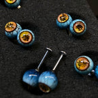 Cthulhu Eye - Demon Slayer | Upper Rank Three - Akaza | Ear/Lip/Tongue Studs - Cthulhu Eye - Demon Slayer | Upper Rank Three - Akaza | Ear/Lip/Tongue Studs - Upper Rank ( 1PCS x 上弦 ) / Flat-Back / 4mm by CRUXJEWELRY