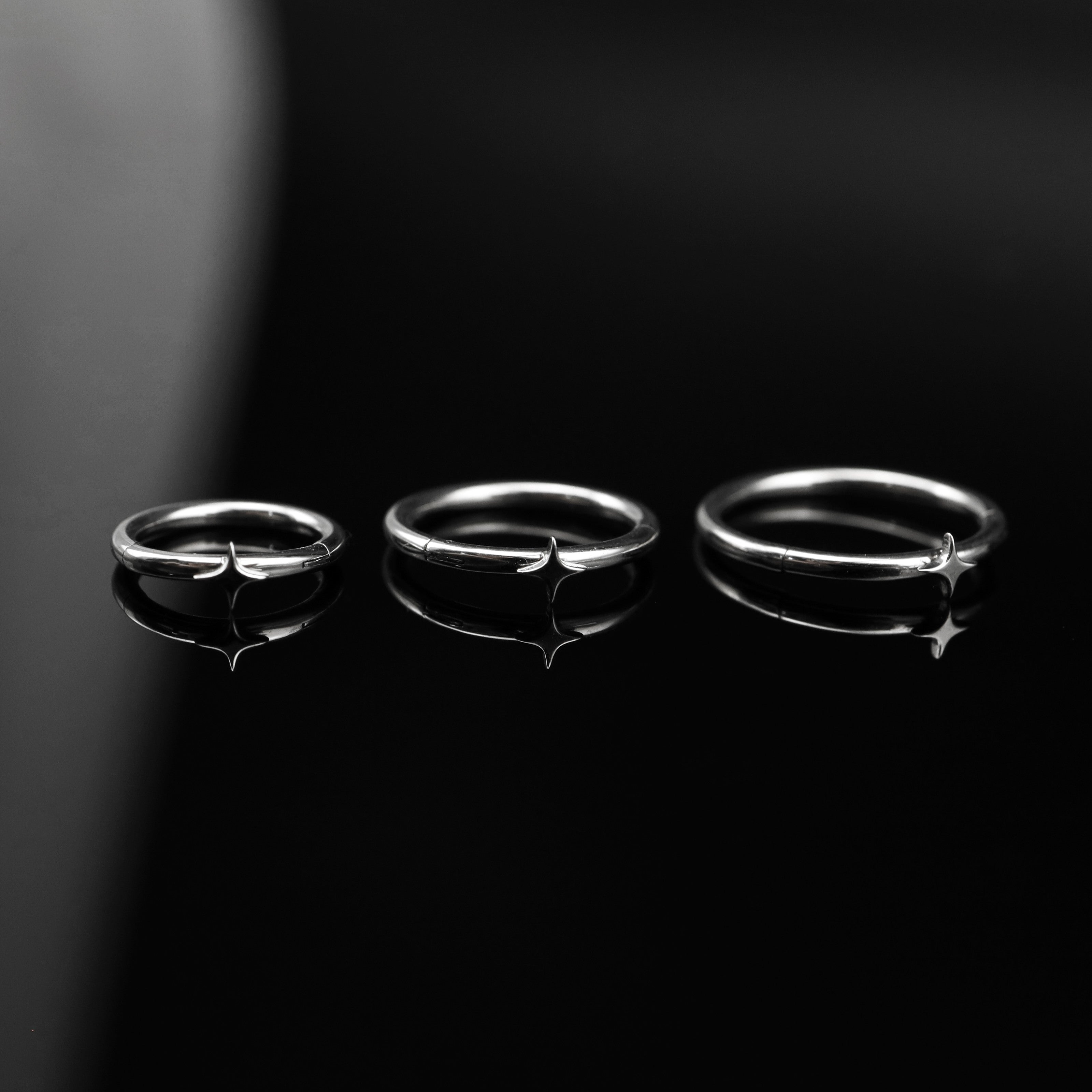 Micro Square Star Clicker Lip Ring - Micro Square Star Clicker Lip Ring - 8mm by CRUXJEWELRY