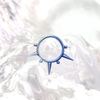 Rainbow Spike Segment Septum Ring - Rainbow Spike Segment Septum Ring - Blue / 8 mm by CRUXJEWELRY