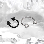 Surgical Steel Spike & Ball Rings - Surgical Steel Spike & Ball Rings - Sliver / Spike / 8mm by CRUXJEWELRY