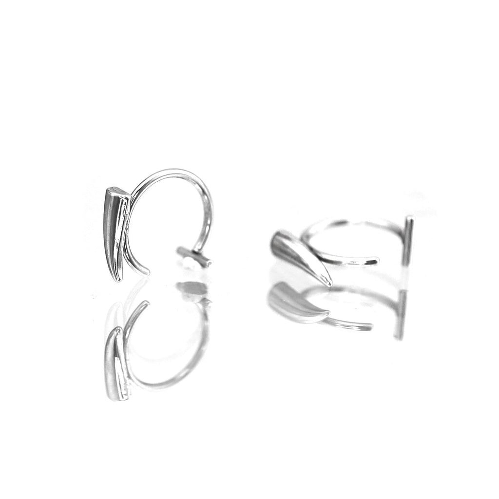 CRUX - Pair Of Vampire Fang Gothic Hoop - CRUX - Pair Of Vampire Fang Gothic Hoop - 8mm by CRUXJEWELRY