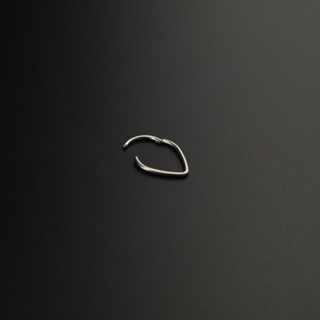 Teardrop Basic stainless steel Segment Hoop - Teardrop Basic stainless steel Segment Hoop - Default Title by CRUXJEWELRY