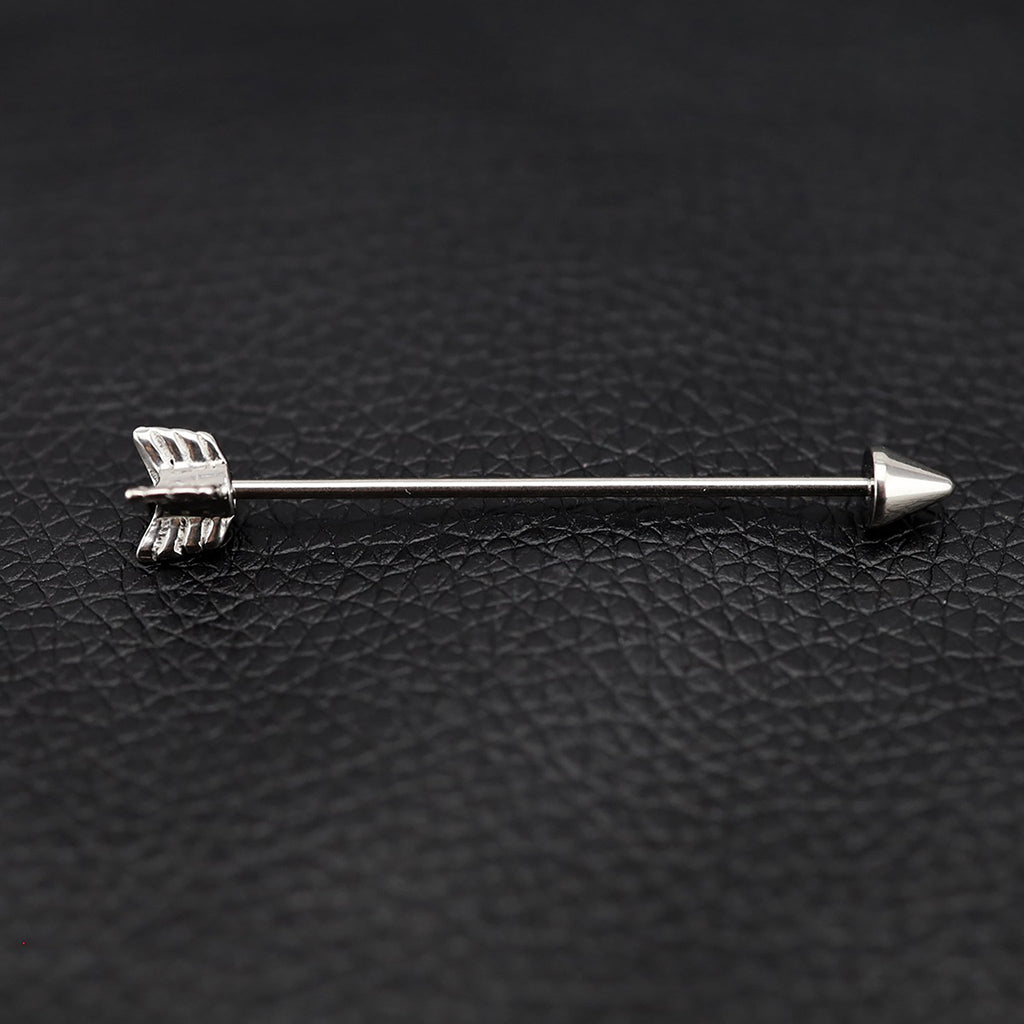 Arrow External Thread Stainless Steel Industrial Barbell - Arrow External Thread Stainless Steel Industrial Barbell - Sliver by CRUXJEWELRY