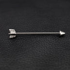 Arrow External Thread Stainless Steel Industrial Barbell - Arrow External Thread Stainless Steel Industrial Barbell - Sliver by CRUXJEWELRY