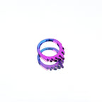 16G Flame Titanium Septum Clicker - 16G Flame Titanium Septum Clicker - Blue-Purple Gradient / 8 mm by CRUXJEWELRY