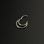 16G Moon stainless steel Segment Hoop - 16G Moon stainless steel Segment Hoop - Default Title by CRUXJEWELRY