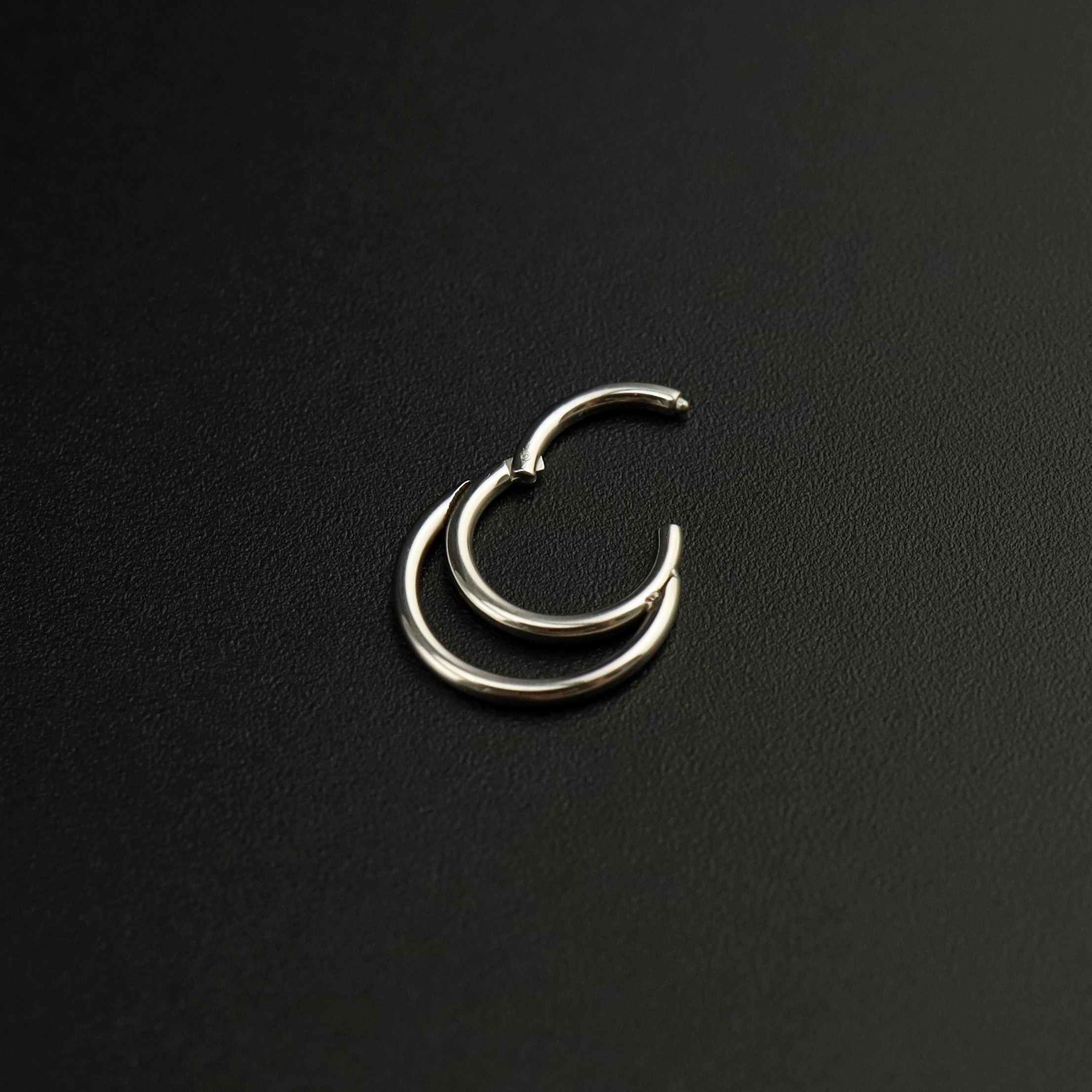 16G Moon stainless steel Segment Hoop - 16G Moon stainless steel Segment Hoop - Default Title by CRUXJEWELRY